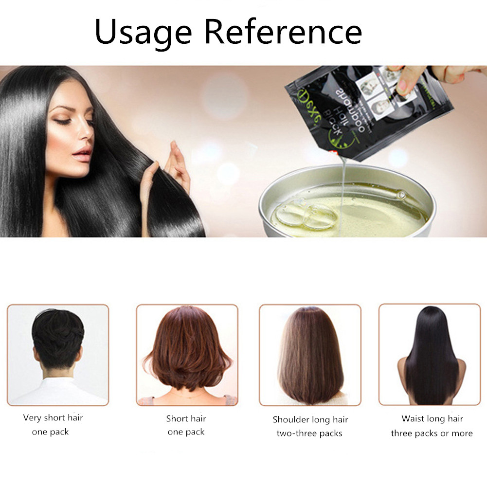 Natural Ingredients Instant Black Hair Dye Shampoo Semi ...